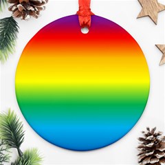 Rainbow Background Colourful Ornament (round) by Simbadda