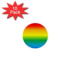 Rainbow Background Colourful 1  Mini Buttons (10 Pack)  by Simbadda