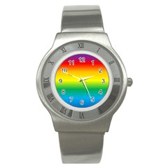 Rainbow Background Colourful Stainless Steel Watch