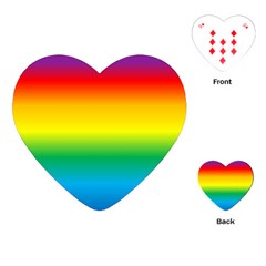 Rainbow Background Colourful Playing Cards (heart) 