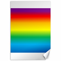 Rainbow Background Colourful Canvas 12  X 18   by Simbadda