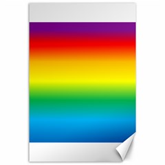 Rainbow Background Colourful Canvas 24  X 36 