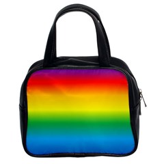 Rainbow Background Colourful Classic Handbags (2 Sides)