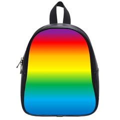 Rainbow Background Colourful School Bags (small)  by Simbadda