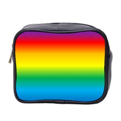 Rainbow Background Colourful Mini Toiletries Bag 2-side by Simbadda