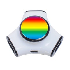 Rainbow Background Colourful 3-port Usb Hub by Simbadda