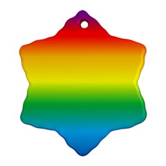 Rainbow Background Colourful Ornament (snowflake)