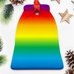 Rainbow Background Colourful Ornament (bell) by Simbadda