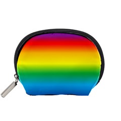 Rainbow Background Colourful Accessory Pouches (small)  by Simbadda