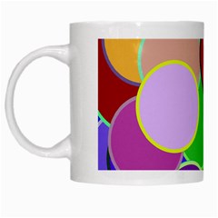 Dots Circles Colorful Unique White Mugs