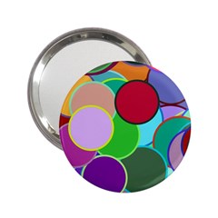 Dots Circles Colorful Unique 2 25  Handbag Mirrors by Simbadda