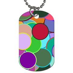 Dots Circles Colorful Unique Dog Tag (two Sides) by Simbadda