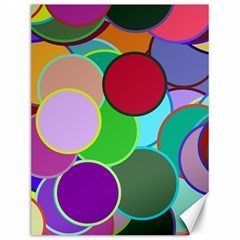 Dots Circles Colorful Unique Canvas 12  X 16  