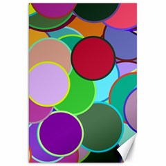 Dots Circles Colorful Unique Canvas 20  X 30  