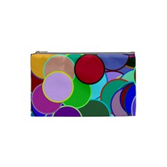 Dots Circles Colorful Unique Cosmetic Bag (small)  by Simbadda