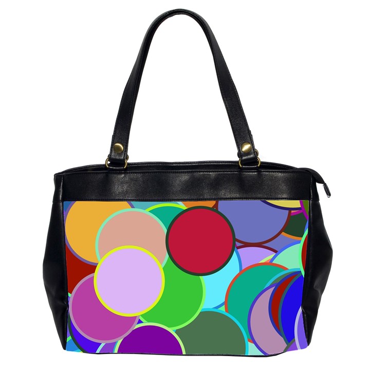 Dots Circles Colorful Unique Office Handbags (2 Sides) 