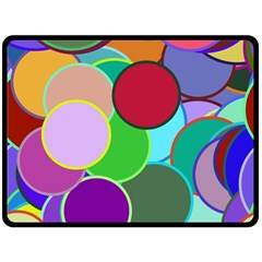 Dots Circles Colorful Unique Fleece Blanket (large) 