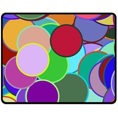 Dots Circles Colorful Unique Fleece Blanket (medium) 