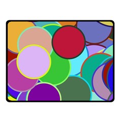 Dots Circles Colorful Unique Fleece Blanket (small)