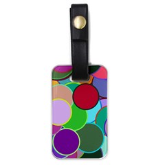 Dots Circles Colorful Unique Luggage Tags (one Side) 