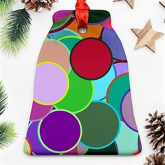 Dots Circles Colorful Unique Ornament (bell)