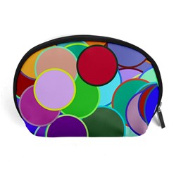 Dots Circles Colorful Unique Accessory Pouches (large) 