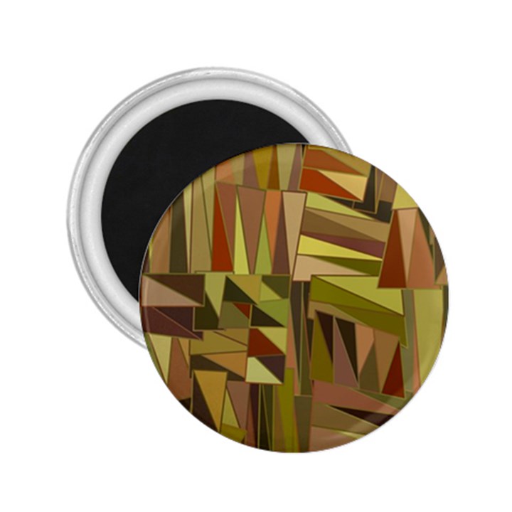 Earth Tones Geometric Shapes Unique 2.25  Magnets