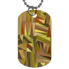 Earth Tones Geometric Shapes Unique Dog Tag (one Side) by Simbadda