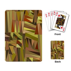 Earth Tones Geometric Shapes Unique Playing Card by Simbadda