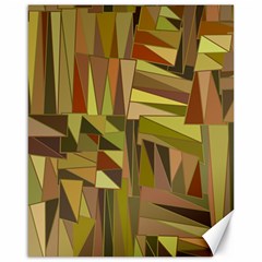 Earth Tones Geometric Shapes Unique Canvas 16  X 20  