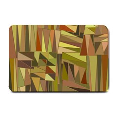 Earth Tones Geometric Shapes Unique Small Doormat  by Simbadda