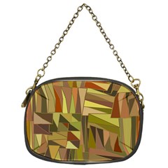 Earth Tones Geometric Shapes Unique Chain Purses (one Side)  by Simbadda