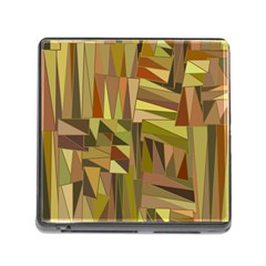 Earth Tones Geometric Shapes Unique Memory Card Reader (square)