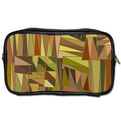 Earth Tones Geometric Shapes Unique Toiletries Bags by Simbadda