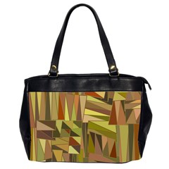 Earth Tones Geometric Shapes Unique Office Handbags (2 Sides) 