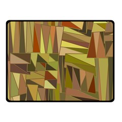 Earth Tones Geometric Shapes Unique Fleece Blanket (small) by Simbadda