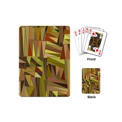 Earth Tones Geometric Shapes Unique Playing Cards (mini)  by Simbadda