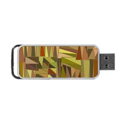 Earth Tones Geometric Shapes Unique Portable Usb Flash (one Side)