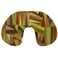 Earth Tones Geometric Shapes Unique Travel Neck Pillows