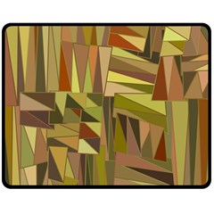 Earth Tones Geometric Shapes Unique Double Sided Fleece Blanket (medium) 