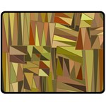 Earth Tones Geometric Shapes Unique Double Sided Fleece Blanket (Medium)  58.8 x47.4  Blanket Front