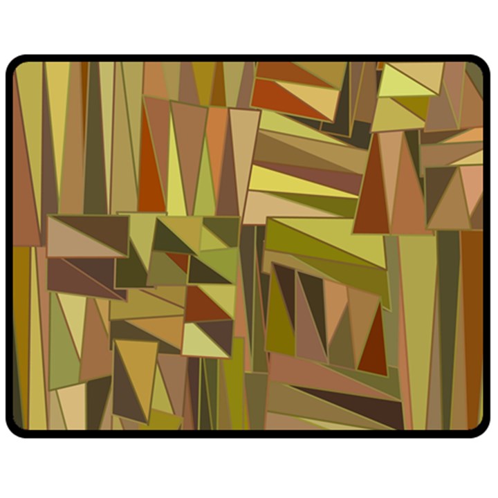 Earth Tones Geometric Shapes Unique Double Sided Fleece Blanket (Medium) 