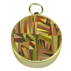 Earth Tones Geometric Shapes Unique Gold Compasses by Simbadda