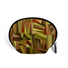 Earth Tones Geometric Shapes Unique Accessory Pouches (small) 