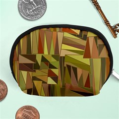 Earth Tones Geometric Shapes Unique Accessory Pouches (medium) 