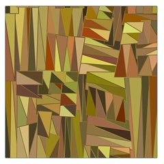 Earth Tones Geometric Shapes Unique Large Satin Scarf (square)