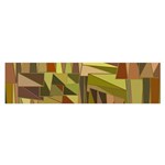 Earth Tones Geometric Shapes Unique Satin Scarf (Oblong) Front