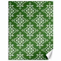 St Patrick S Day Damask Vintage Green Background Pattern Canvas 36  X 48  