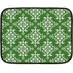 St Patrick S Day Damask Vintage Green Background Pattern Double Sided Fleece Blanket (mini) 