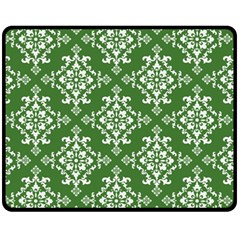 St Patrick S Day Damask Vintage Green Background Pattern Fleece Blanket (medium) 